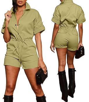 パンツ Short sleeve jump suits - 7oz tencel den 4fcab54a-b501-443f-b934-